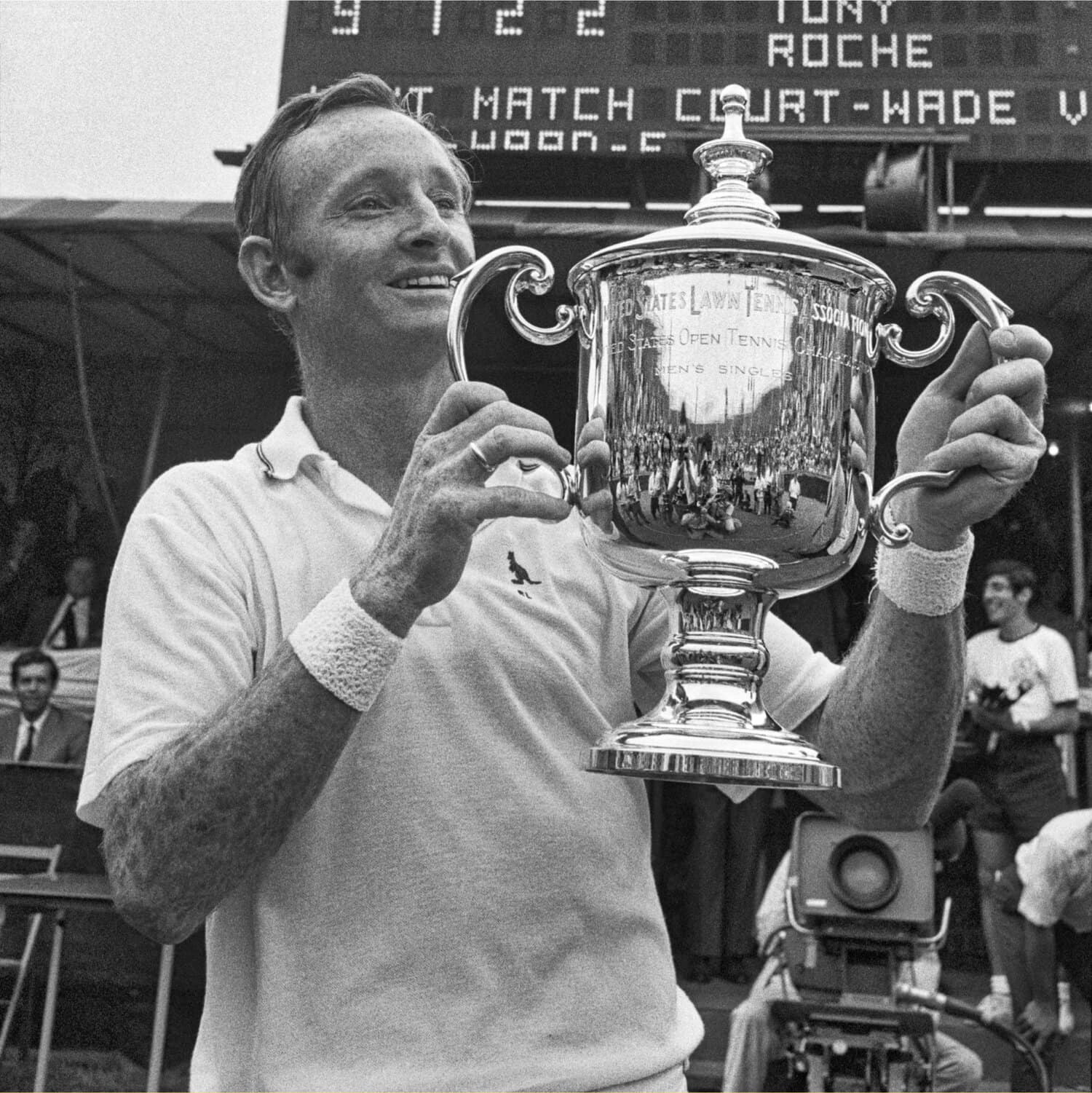 Rod Laver with His Trophy - Washington Watches